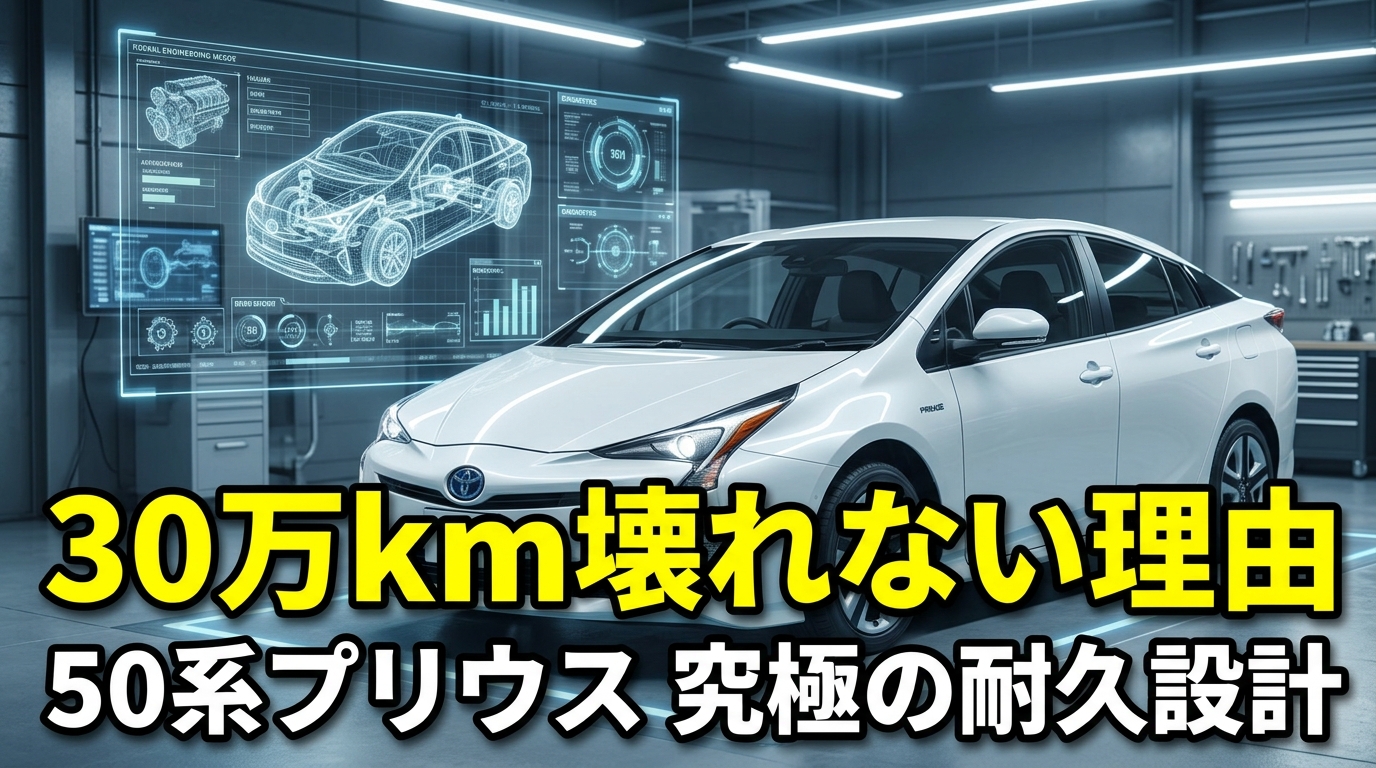 30万km壊れない50系プリウスのメカニズム解説。「プリウスが壊れない理由」の文字